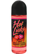 Hot Licks Lickable Warming Lotion Peach 4 Ounce