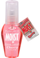 Mini Moist Flavored Water Based Personal Lubricant Cherry 1.25 Ounce