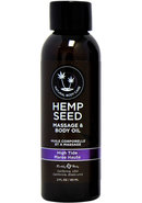 Hemp Seed Natural Body Care Massage And Body Oil High Tide 2 Ounce
