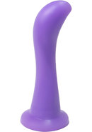Luxe Serene Silicone Dong Purple 6.25 Inch