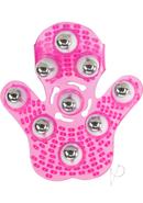 Simple And True Roller Balls Massager Glove - Pink