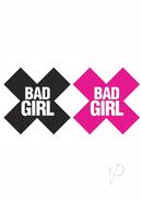 Peekaboo Bad Girl Pasties - Black/pink