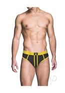 Prowler Red Ass-less Brief - Small - Black/yellow