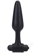 In A Bag Silicone Vibrating Butt Plug 5in - Black