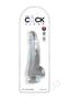 King Cock Clear Dildo With Balls 7.5in - Clear